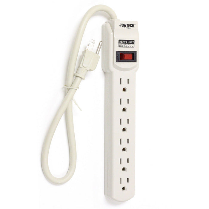 Power Strip 6 Outlet Surge Protector Plug AC Wall Power Strip UL 18" Cord Switch