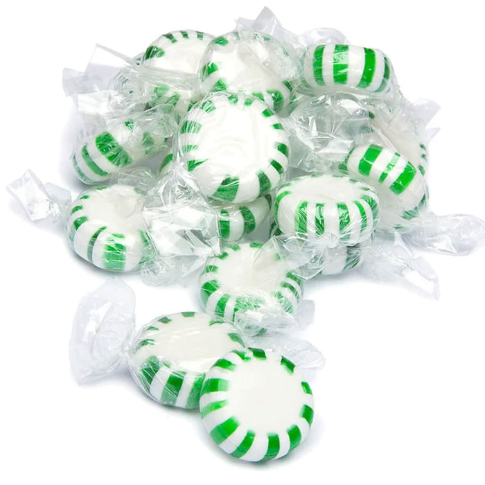 100ct Spearmint Mint Candy Individually Wrapped Peppermint Hard Candies Pinwheel