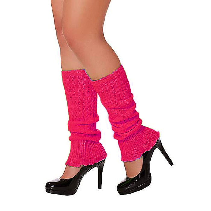 Womens Ladies Party Legwarmers Knitted Neon Dance 80s Costume