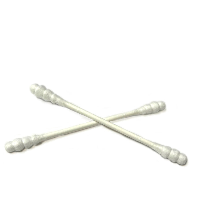 1200 Cotton Swabs Grooved Applicator Spiral Double Precision Tip Paper Stick 3"