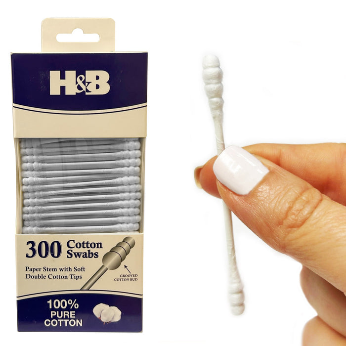 900 Pcs Cotton Swabs Double Spiral Tipped Paper Stick Sturdy Handle Multipurpose