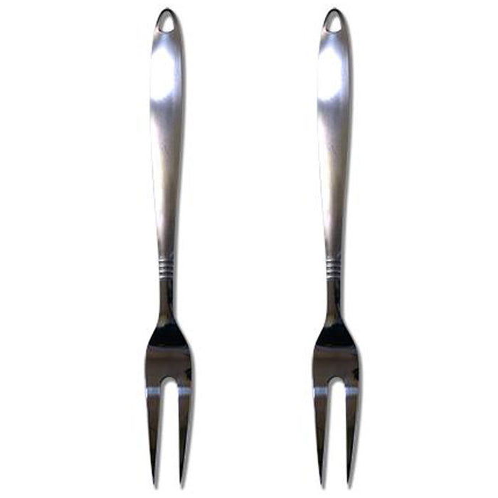 2 Stainless Steel Serving Fork Meat Cooking Utensil Kitchen Tools Flatware