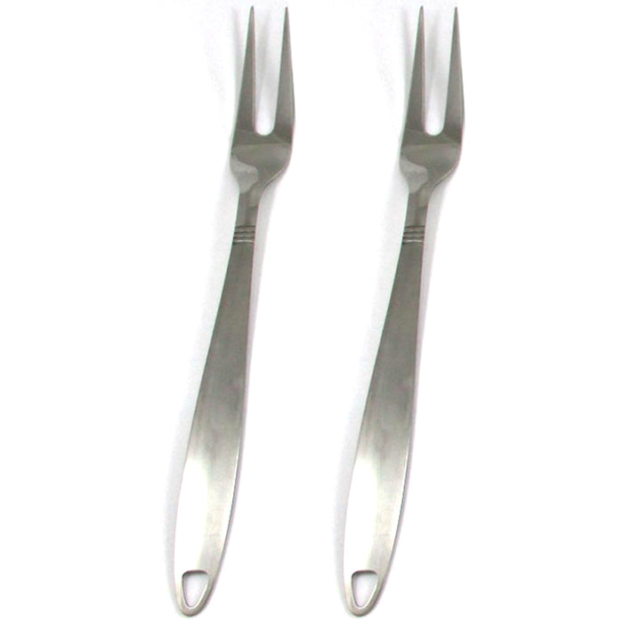 2 Stainless Steel Serving Fork Meat Cooking Utensil Kitchen Tools Flatware