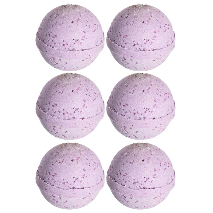 6 Pc Natural Bath Bombs Lavender Scent Fragrance Bubble Spa Fizzy Fizzies Soak