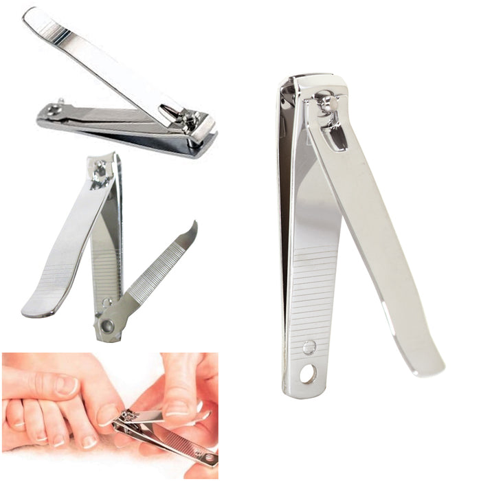 6X Toe Finger Nail Clipper File Cutter Trimmer Manicure Pedicure Stainless Steel