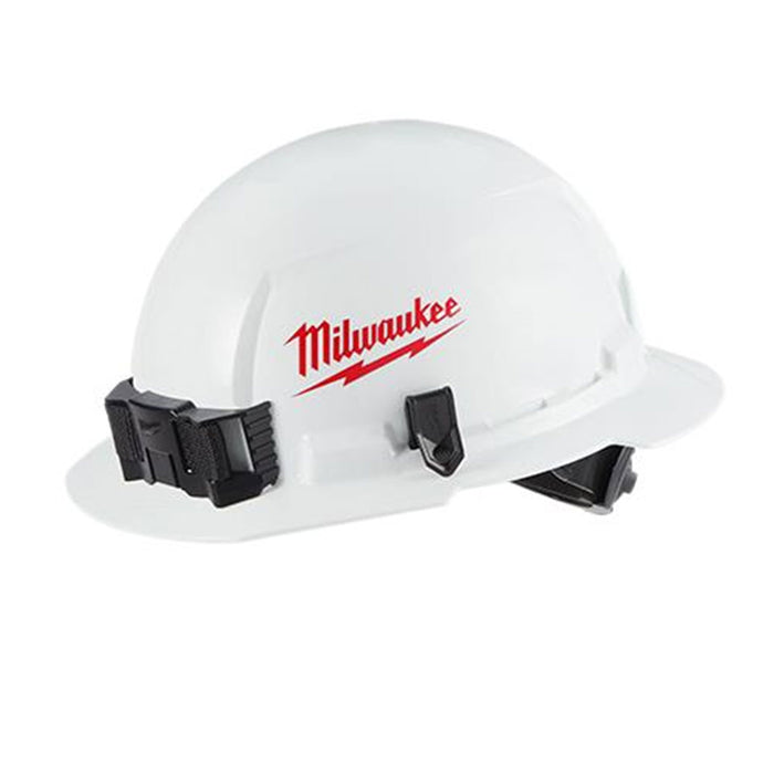 1 Milwaukee Hard Hat Full Brim Head Shield Safety w/ Bolt Ratcheting Suspension