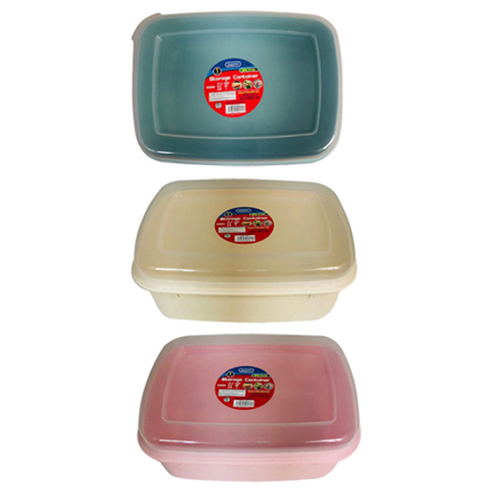6 PC 5L Large Food Storage Container Microwaveable Plastic Bowl w/ Lid Freezer