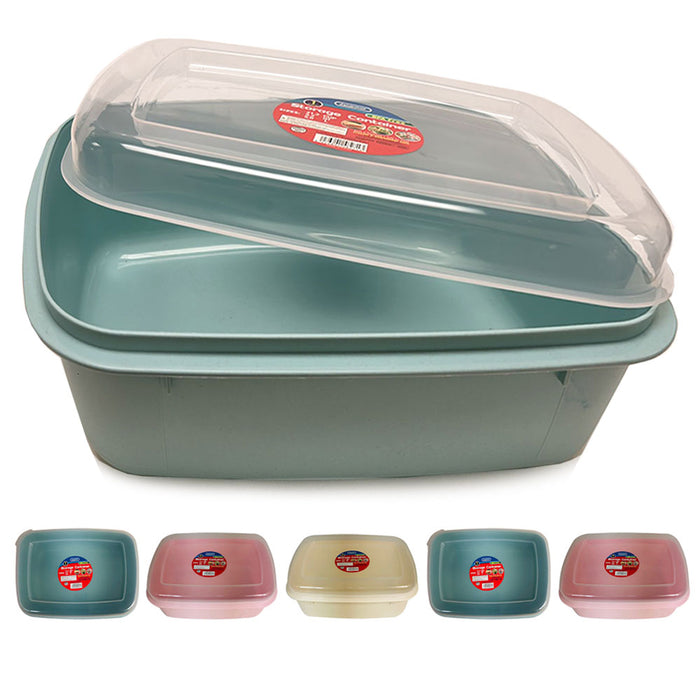 6 PC 5L Large Food Storage Container Microwaveable Plastic Bowl w/ Lid Freezer