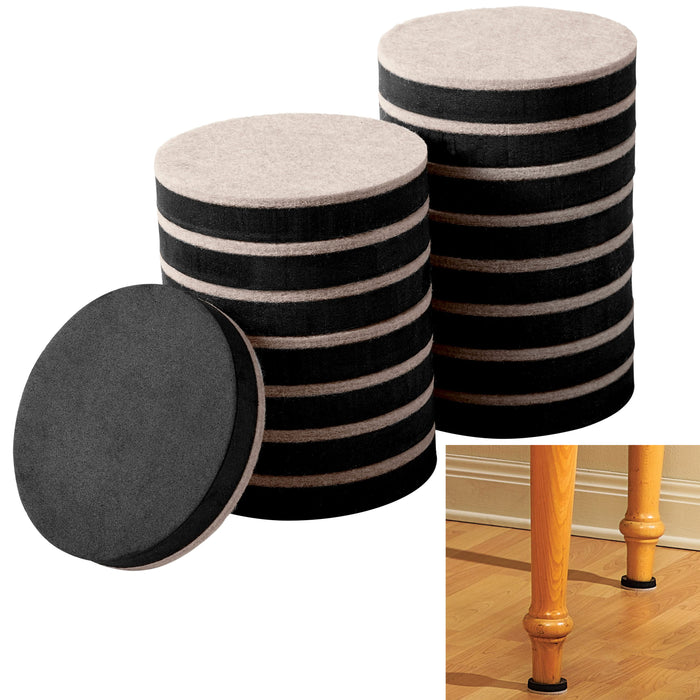 16 Pc Large Chair Glides Furniture Moving Sliders Felt Foam Pad Protectors Floor