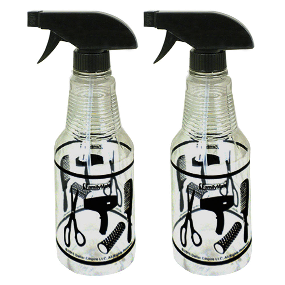 2PC Plastic Spray Bottles 16 oz Mist Flower Sprayer Hair Salon Tool  Hairdressing