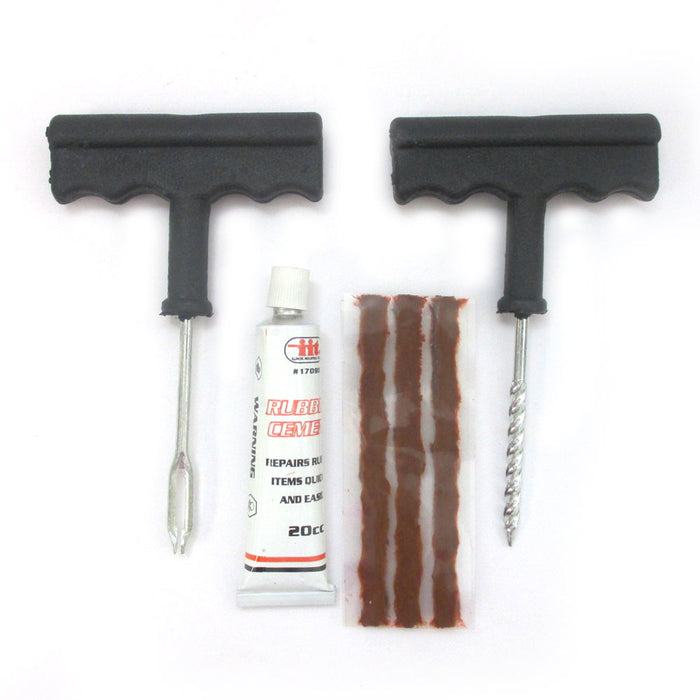 TIRE REPAIR KIT TUBELESS RUBBER CEMENT 3 PLUGS CAR TIRE PLUG KIT 7 PC FLAT TIRE