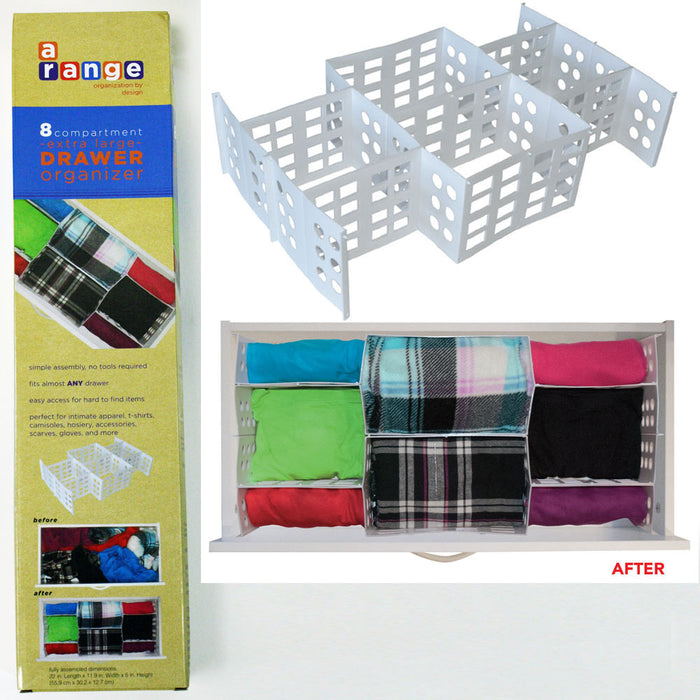 Drawer Divider Organizer Container Bra Socks Ties Underwear Closet Storage Box