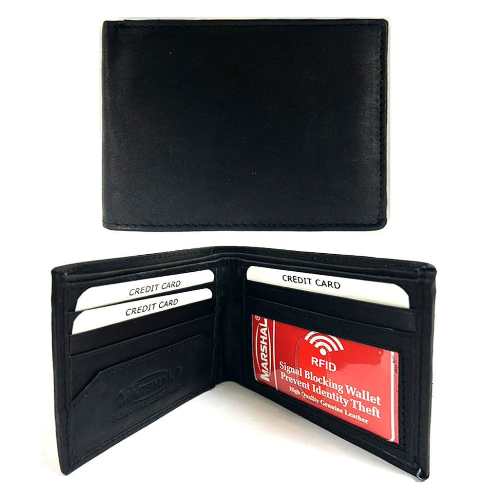 Marshal Wallet RFID Blocking Leather Wallet Badge Holder