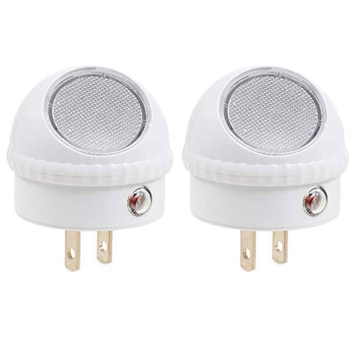 2 Pack Rotating LED Night Light Plug-In 360 Degree Spotlight Dusk to Dawn Sensor