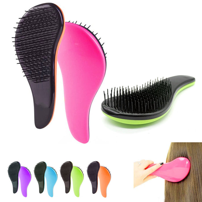 3 Pack Wet Hair Brush Detangler Brush Gentle Comb Bristles Dry Detangling Salon