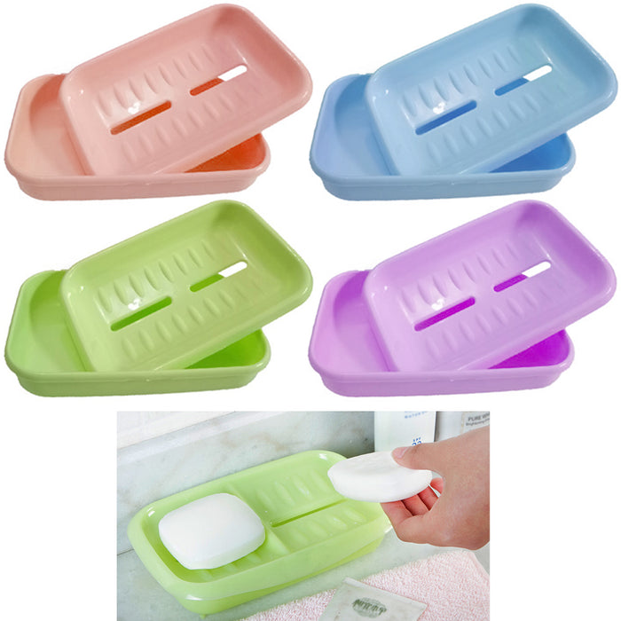 1 Jumbo Soap Dish Drain Container Holder Saver Bathroom Shower Bar Case Storage