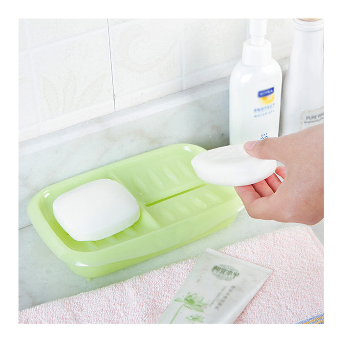 1 Jumbo Soap Dish Drain Container Holder Saver Bathroom Shower Bar Case Storage