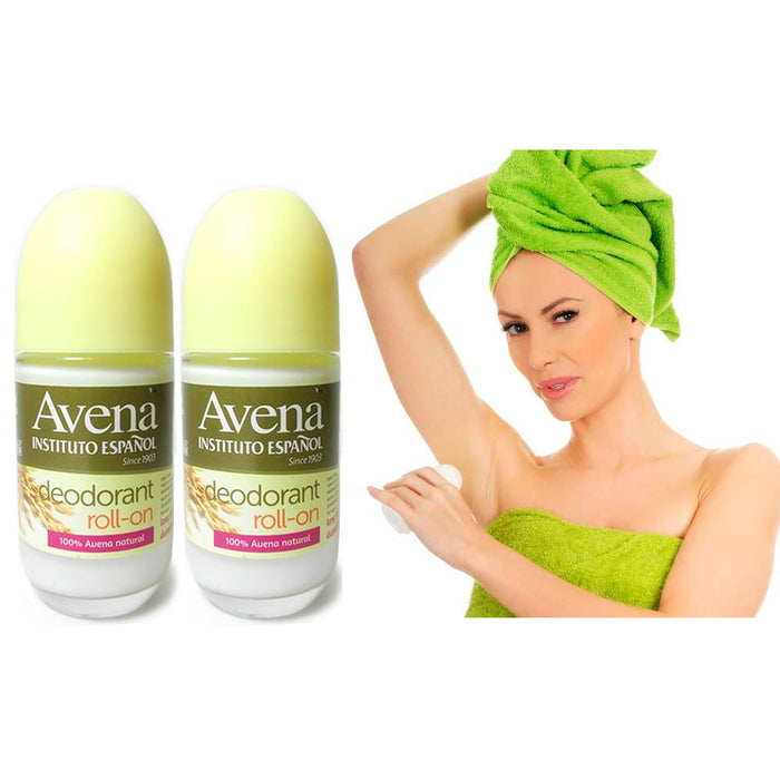 2 AVENA Roll On Deodorant Insttituto Desodorante All Natural Oat Oatmeal Extract