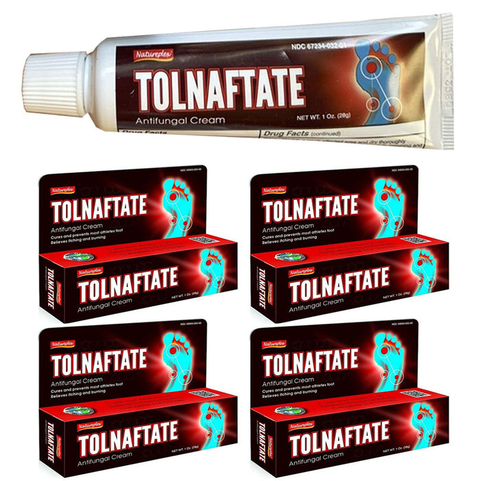 4 Packs Anti-Fungal Cream Tolnaftate Athletes Foot 1oz Ringworm Jock Itch Relief