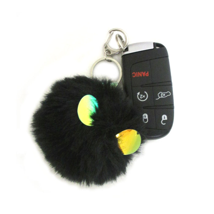 Pom Pom Keychain Fur Puff Ball Key Ring Fluffy Bag Accessories Car Charm Pendant