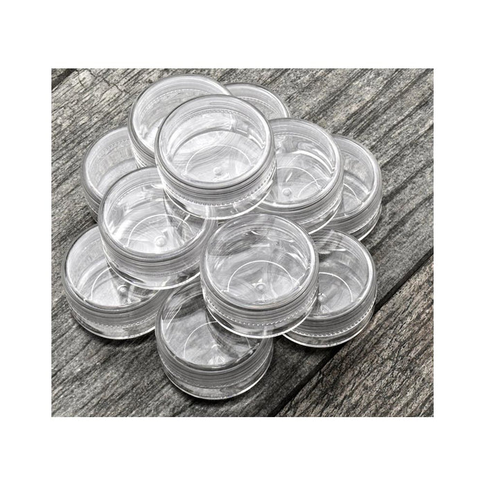 24PC Round Clear Plastic Storage Containers With Screw-On Lid Small Empty Breads