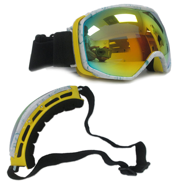 Adult Snowboard Ski Goggles Anti Fog Double Color Lens Eye Protection Glasses