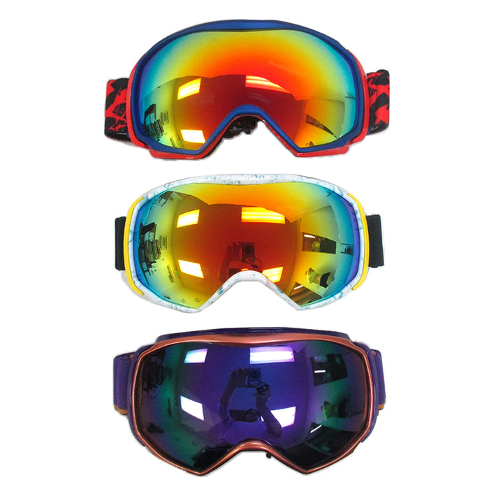 Adult Snowboard Ski Goggles Anti Fog Double Color Lens Eye Protection Glasses