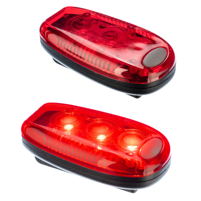 2PC Bicycle Bike Rear LED Tail Lights Wireless Red Signal Lamp Flashlight Safety