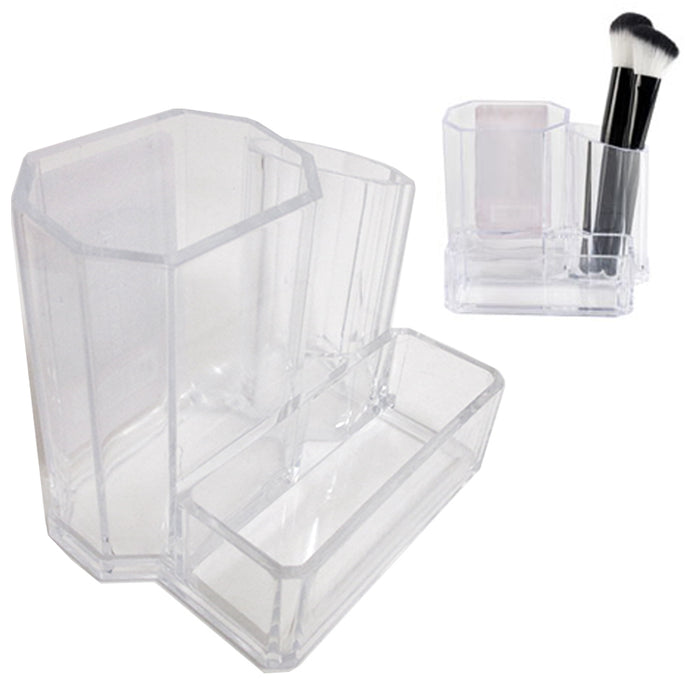 2 Clear Makeup Vanity Cosmetic Organizer Case Storage Jewelry Holder Box Make Up