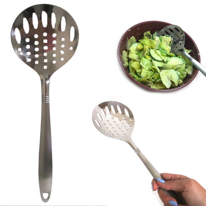 Stainless Steel Slotted Serving Spoon Cooking Utensil Kitchen Tools Perforated