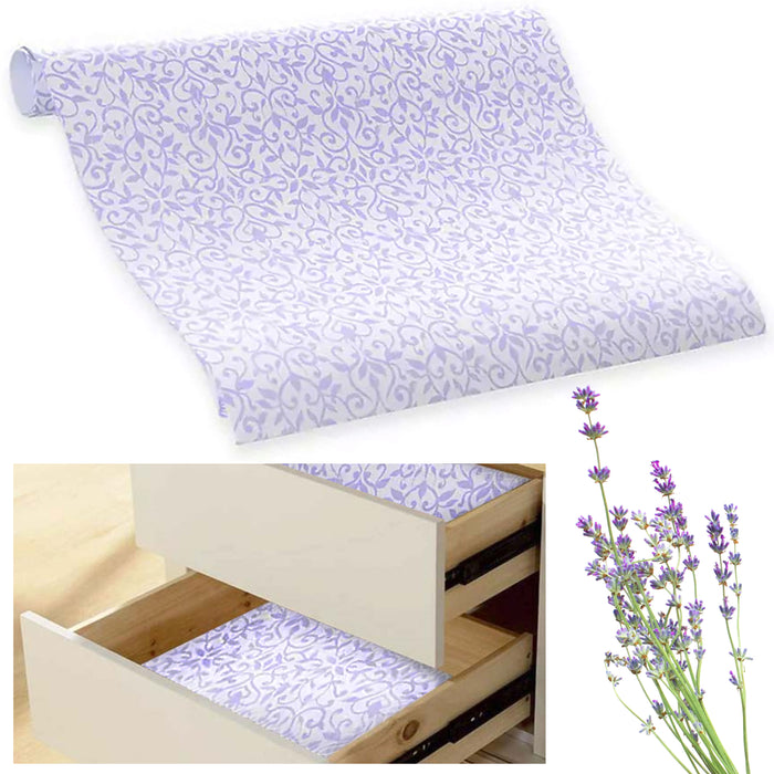 24 Sheets Drawer Liners Lavender Scented Paper Shelf Cover Decorations 18" X 24"