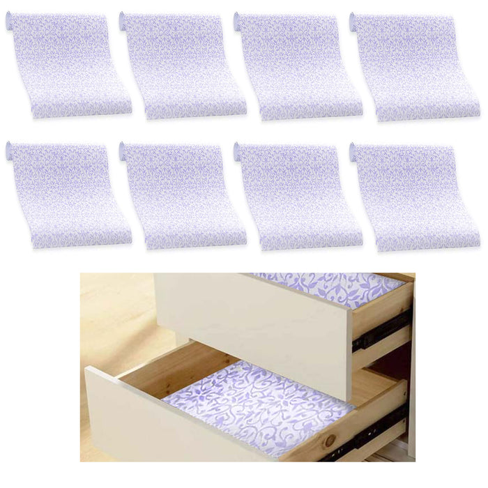 48 Sheets Lavender Scented Drawer Liners Shelf Paper Cover Decor Floral 18"X24"