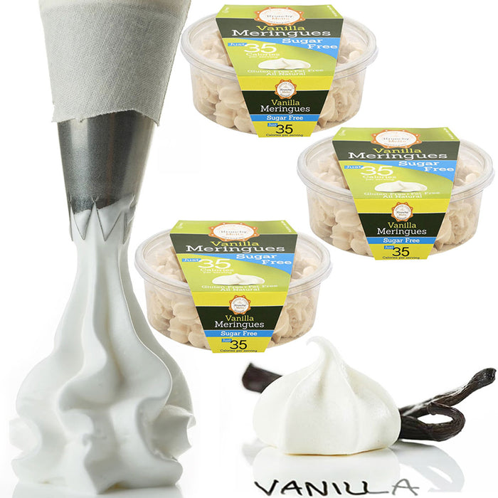 3 Boxes Vanilla Meringues Cookies Gluten Fat and Sugar Free Kosher Snacks Sweets