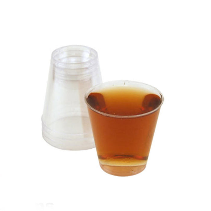 120 Disposable Mini Shot Glasses Clear Hard Plastic 1 Oz Bar Party Cups Catering