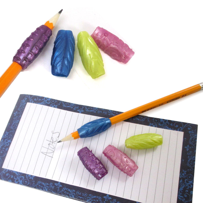 12 Pencil Grips Pen Holder Comfort Soft Writing Aid Children School Handwriting