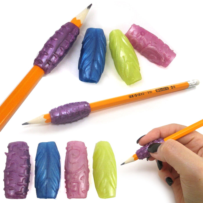 12 Pencil Grips Pen Holder Comfort Soft Writing Aid Children School Handwriting