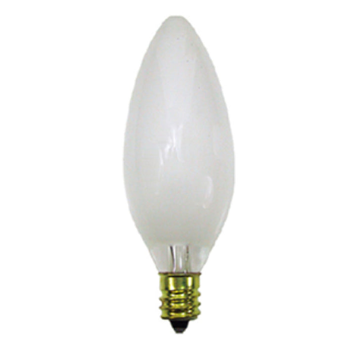 8 Frosted Night Light Bulbs 40W 120V Replacement Lamp Torpedo Candelabra Base