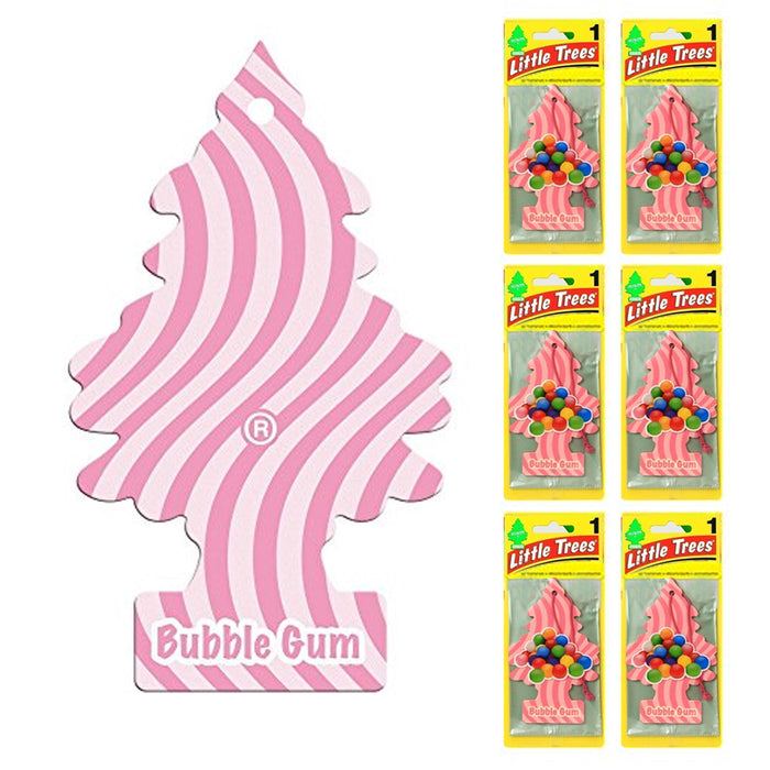 6 Little Trees Bubble Gum Scent Car Air Freshener Car Auto Office Home Hanging