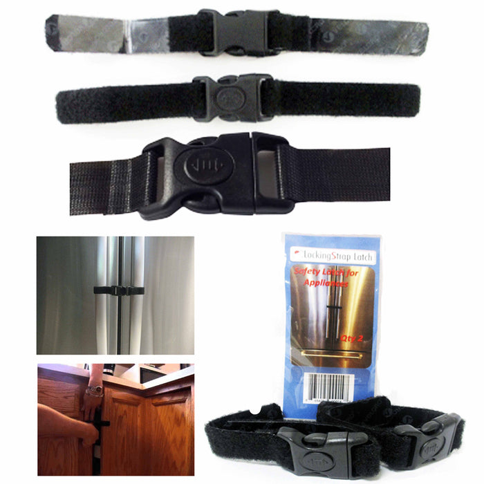 2 X Fridge Guard Lock Refrigerator Door Appliance Latch Strap Baby Safety Child