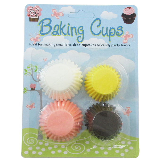 120 Mini Cupcake Liners Paper Baking Cups Cake Candy Cookie Muffin Bite Size New