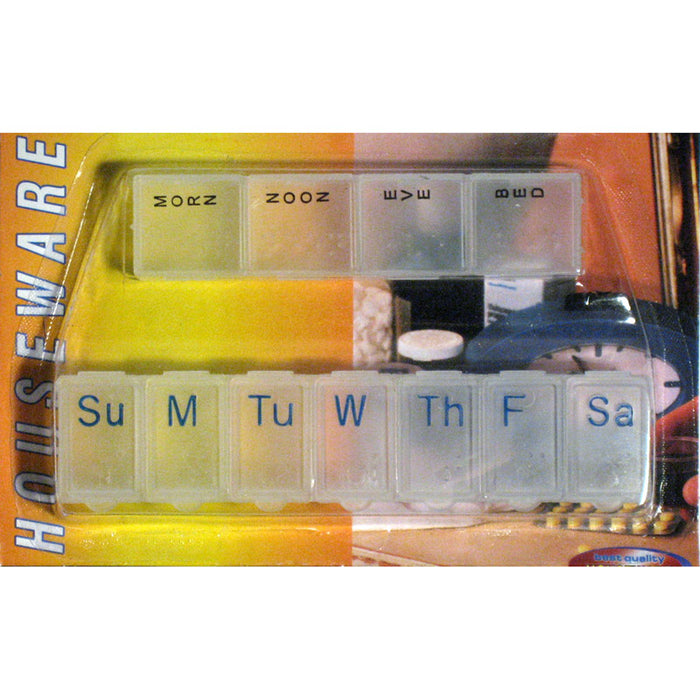 2Pc Weekly Pill Organizer Twice a Day 7 days Organizer Case Medicine Storage