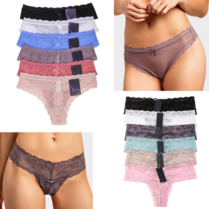 Women Sexy Lace Thong Panties Knickers Lingerie Breathable Briefs Underwear