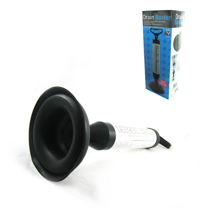 New Drain Buster Plunger two heads Clears Tough Clogs Toilet Sink Drains Sinks