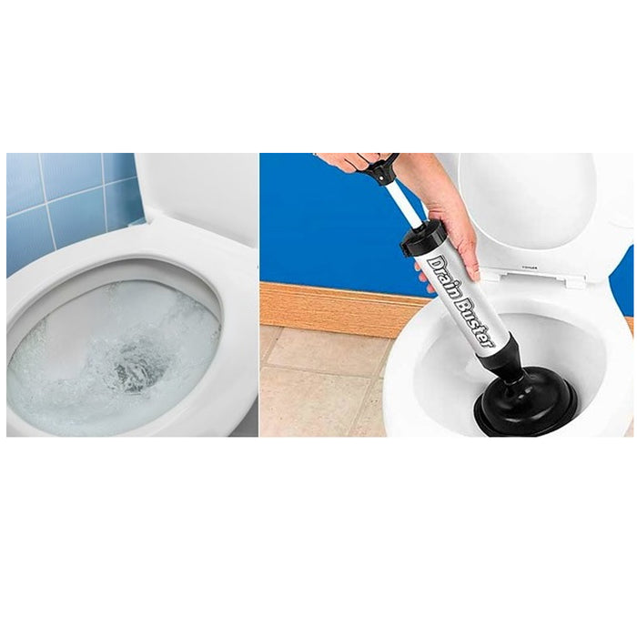 New Drain Buster Plunger two heads Clears Tough Clogs Toilet Sink Drains Sinks