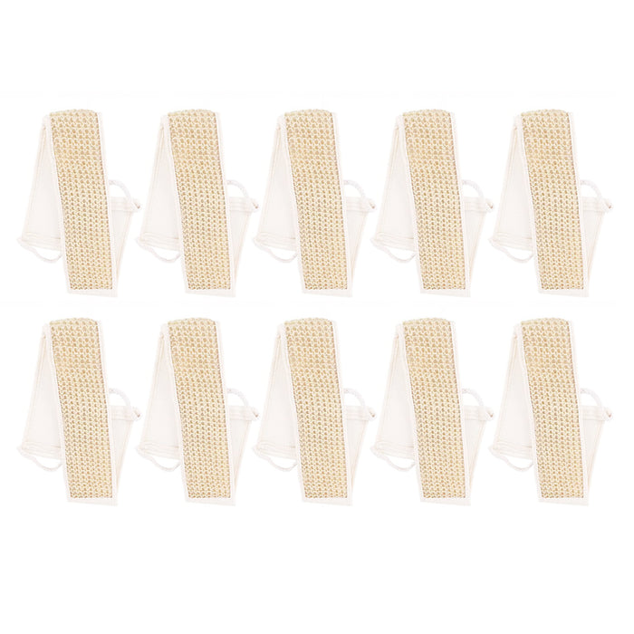 10 PC LOT Natural Back Scrubber Loofah Bath Shower Exfoliating Deep Clean Strap