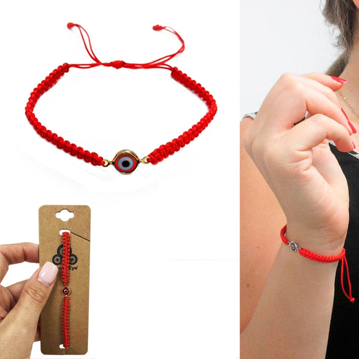 Red Bracelet Ladies Devil Eye Red Knot String Bracelet Amulet