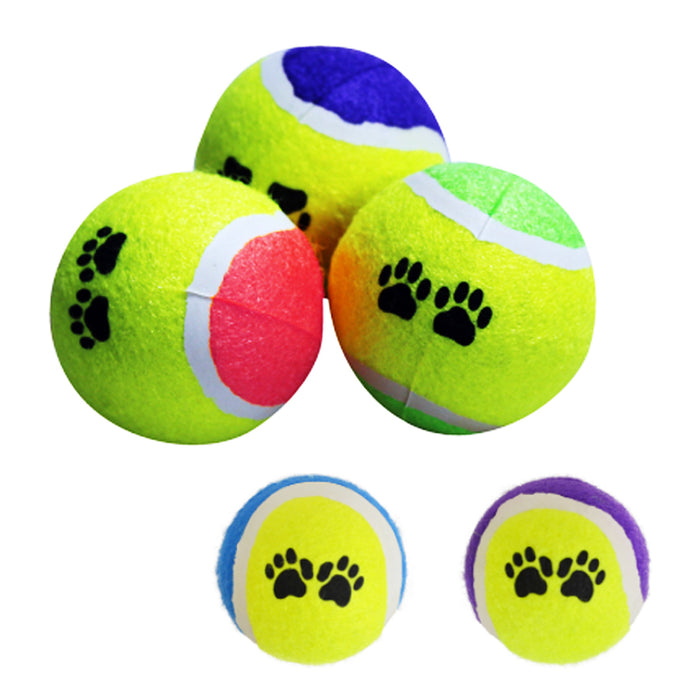 9 Pc Pet Dog Tennis Balls Doggie Toy Puppy Fetch Catch Play Thrower Cat Bounce