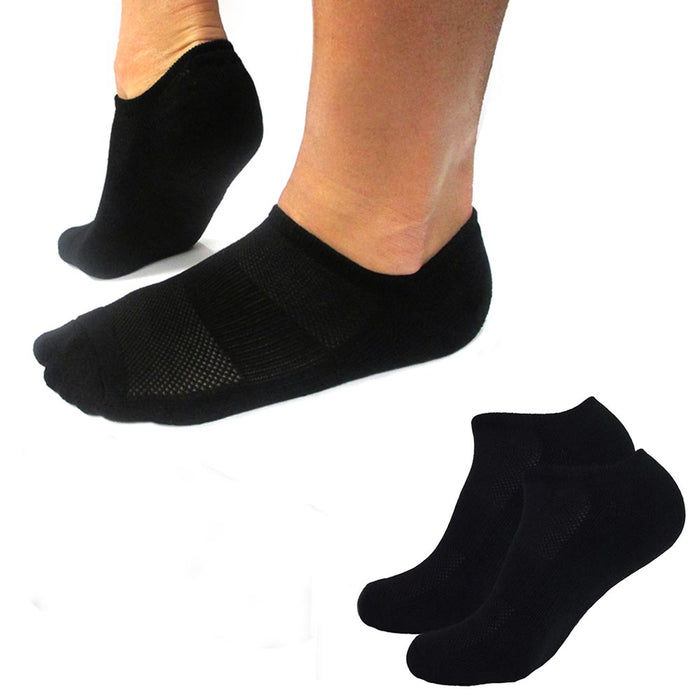 6 Pairs No Show Socks Women Men Low Socks Flat Boat Line Athletic Ankle 10-13