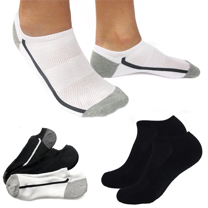 6 Pairs No Shows Low Socks Breathable Non Slip Invisible Sports 10-13 Men Women