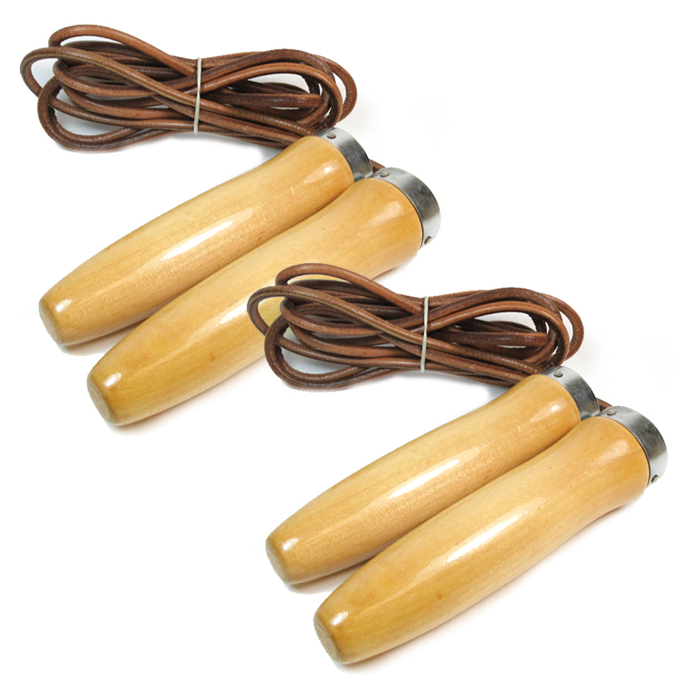 2X Leather Jump Rope Heavy Duty Crossfit Boxing Ball Bearing Fitness U —  AllTopBargains